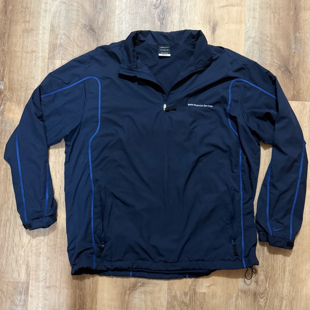 Men's Nike Golf BMW Financial Services 1/4 Zip Pullover Dri Fit Jacket XL